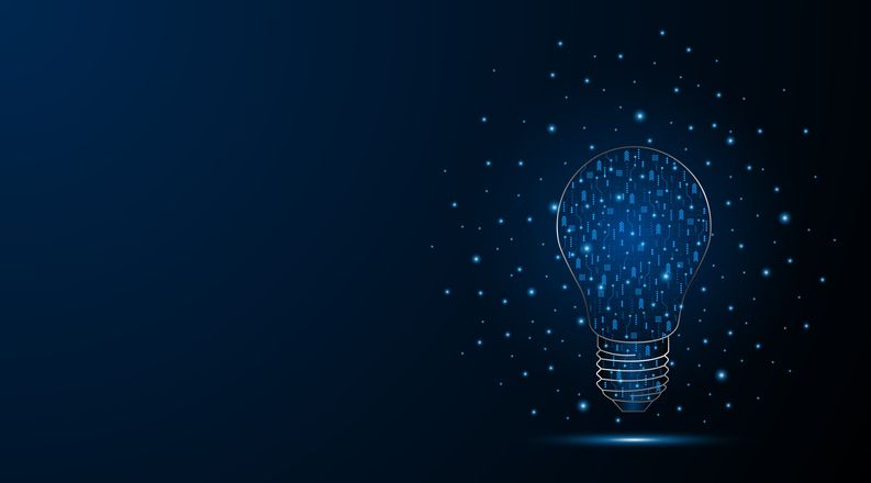 Concept of electric power or creativity