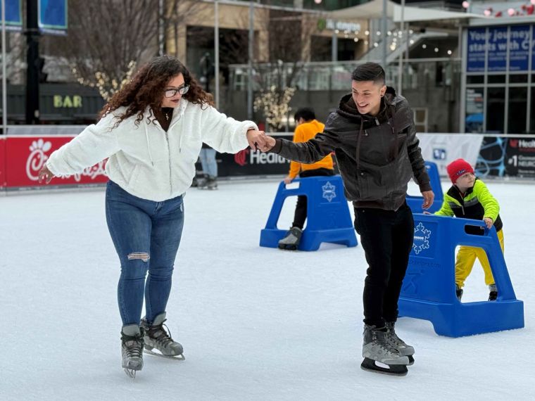 Disfrutando la pista