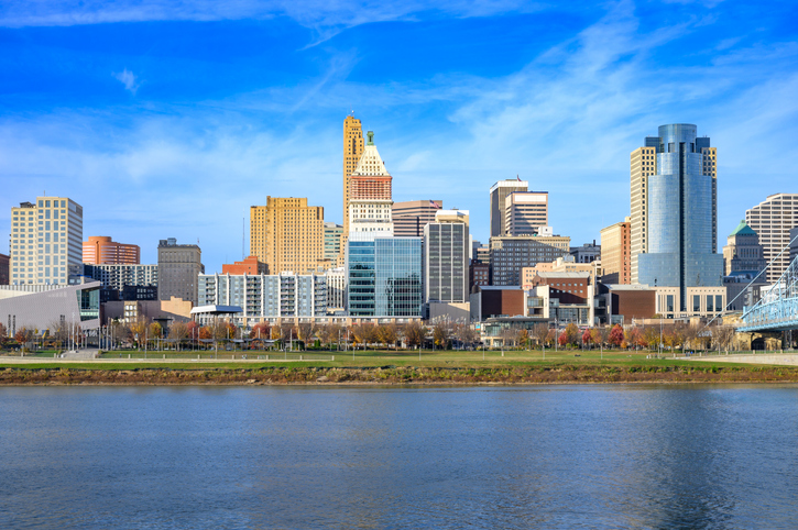 Cincinnati Skyline and Ohio River