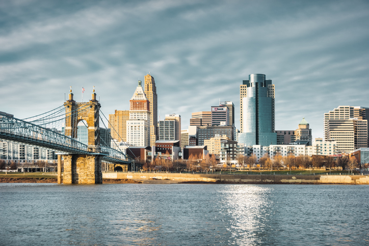 Downtown Cincinnati Ohio Skyline USA