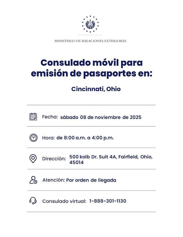 Consulado móvil de El Salvador