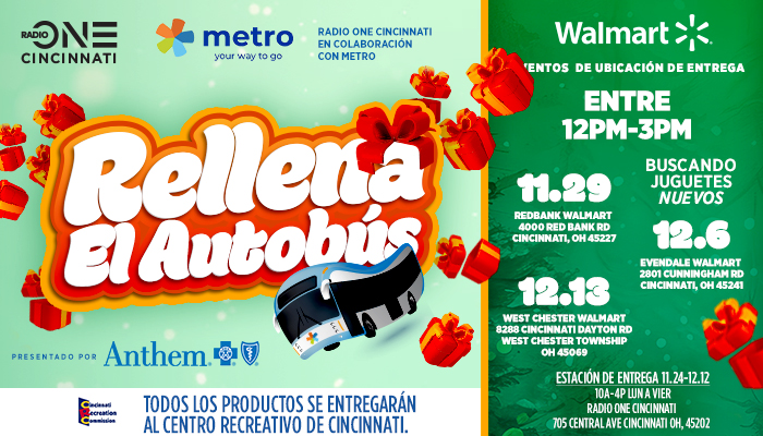 Cincinnati lanza “Rellena el Autobús” para donar juguetes