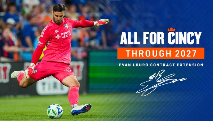 FC Cincinnati asegura su portería: Evan Louro renueva hasta 2027