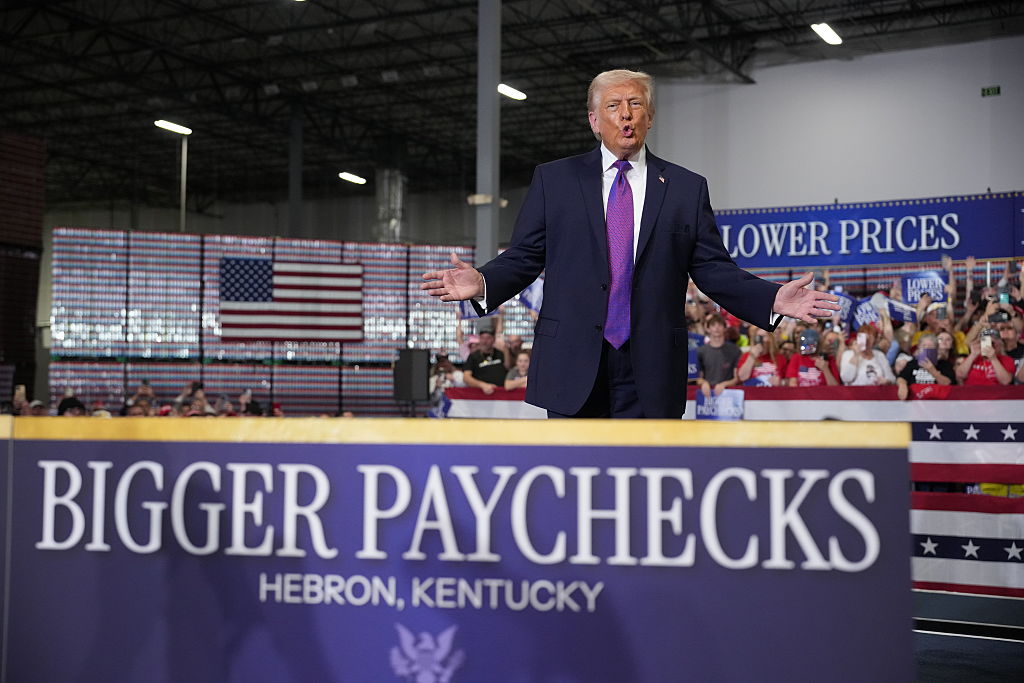 President Trump Visits A Packaging Facility In Kentucky