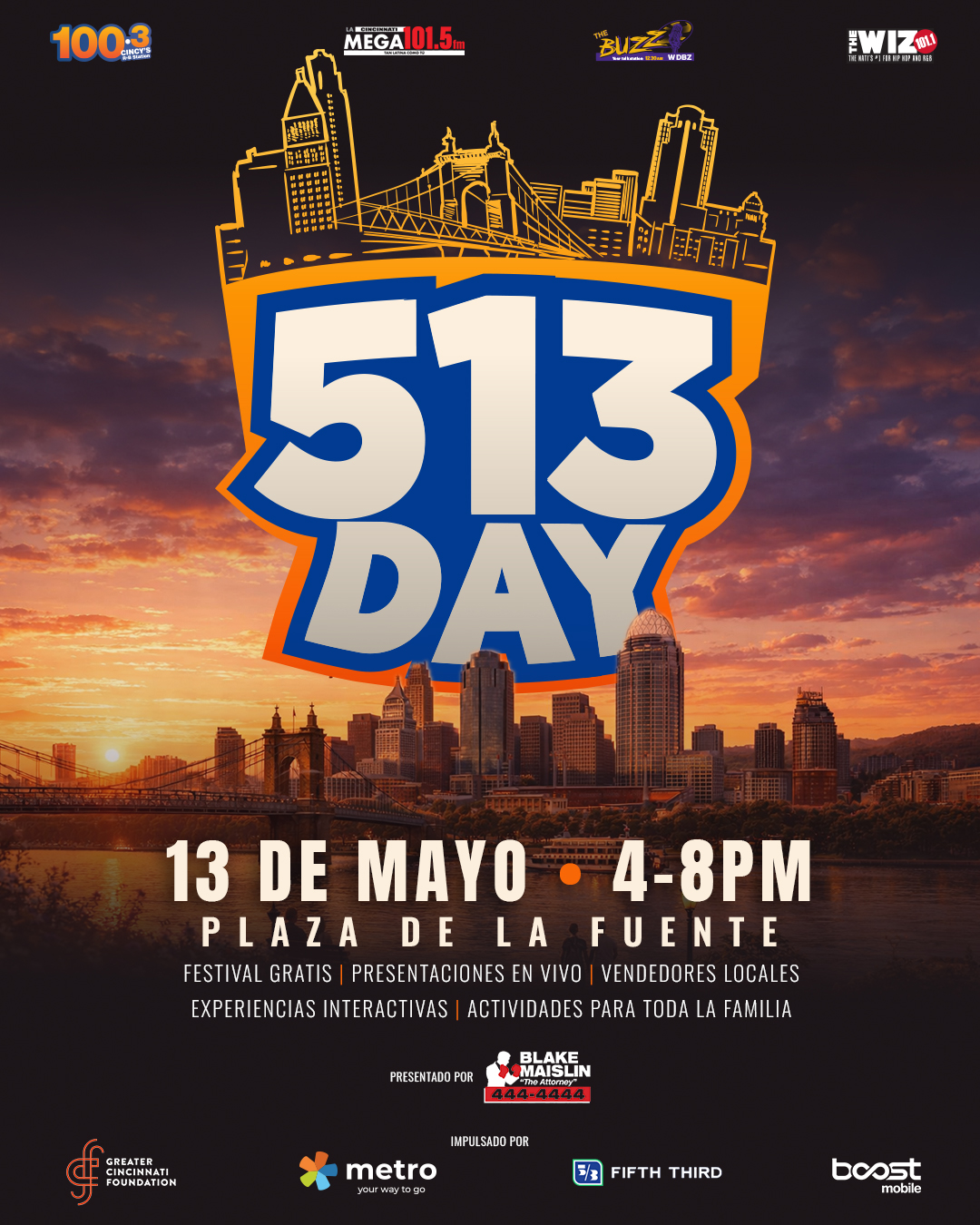 ¡Celebra el 513 Day en Cincinnati! Una fiesta para toda la familia