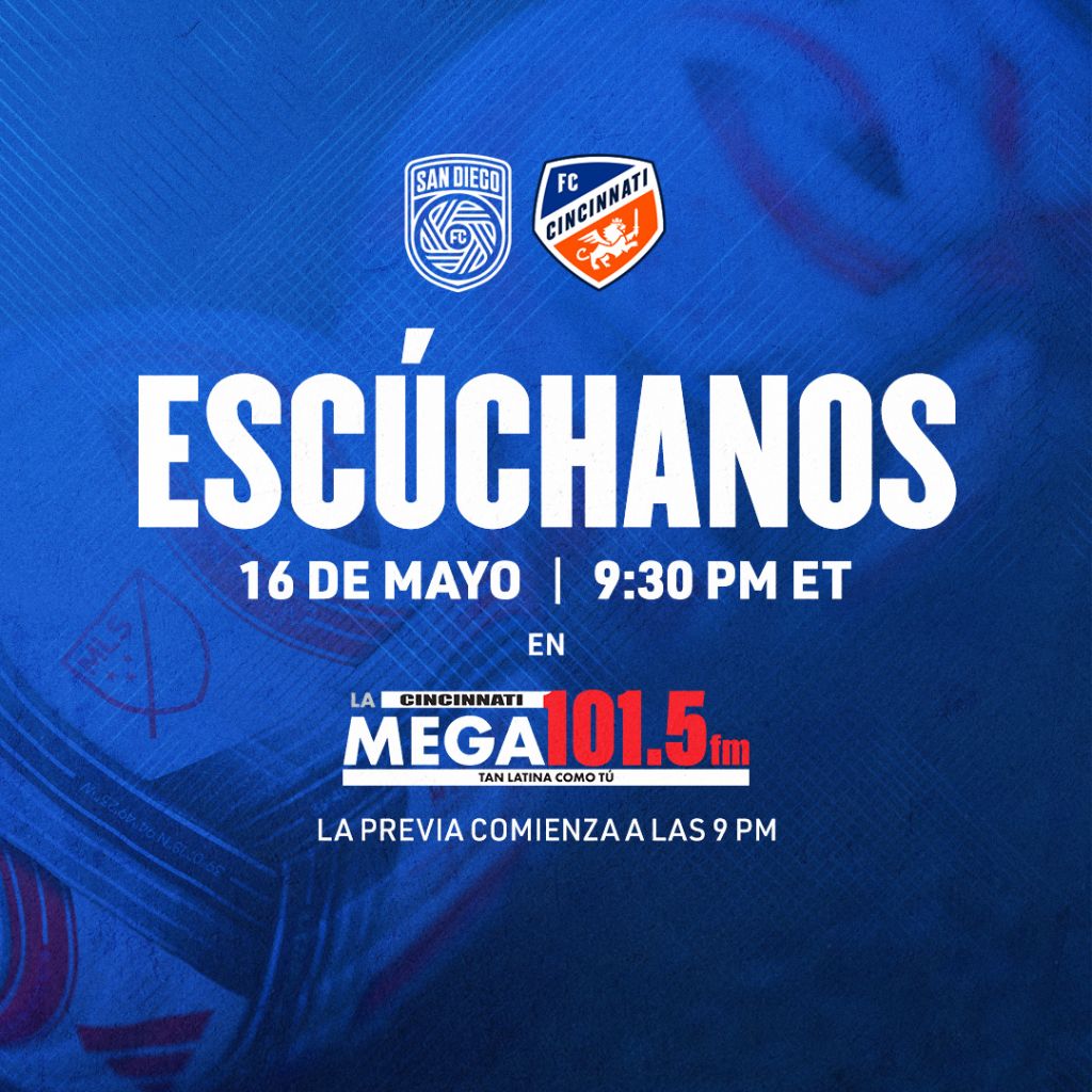 ¡FC Cincinnati vs San Diego FC en Vivo por La Mega 101.5 FM!