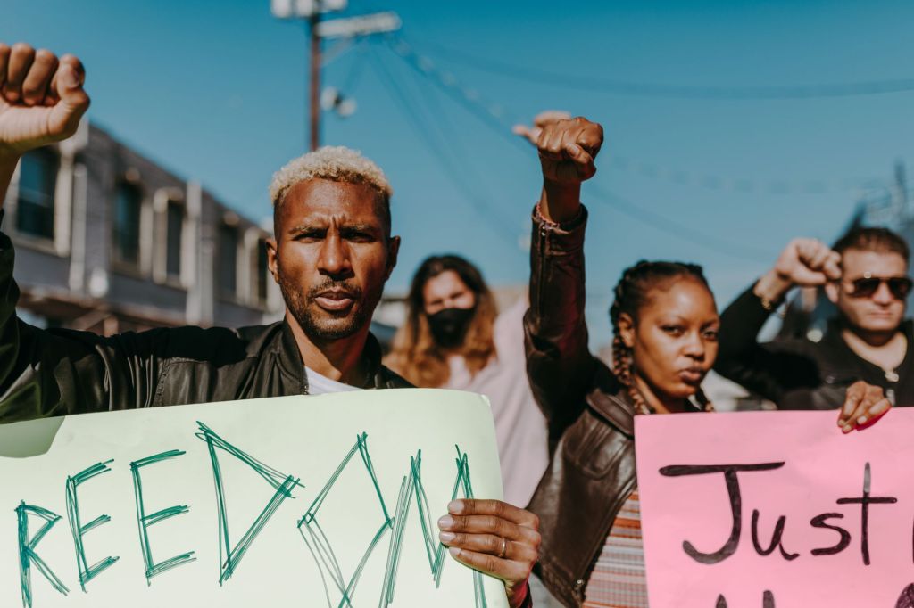 people doing demonstration