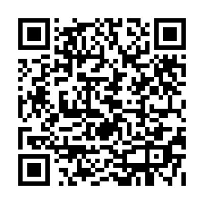A black and white QR code against a plain background.