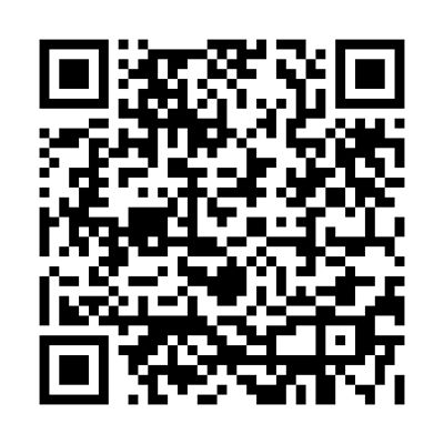 A black and white QR code against a plain background.