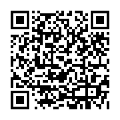 A black and white QR code against a plain background.