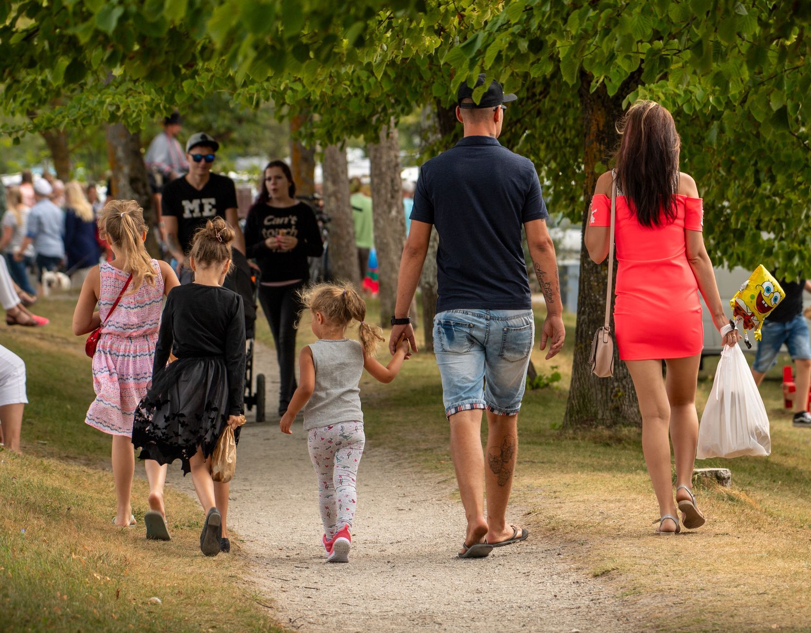 family stroll at open air festival in kuressaare